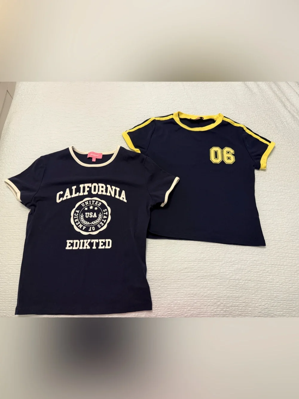 Hollister Graphic Baby Tees- 2 tops-size small